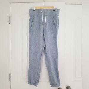 Light Blue Athleta Cabo Linen Joggers